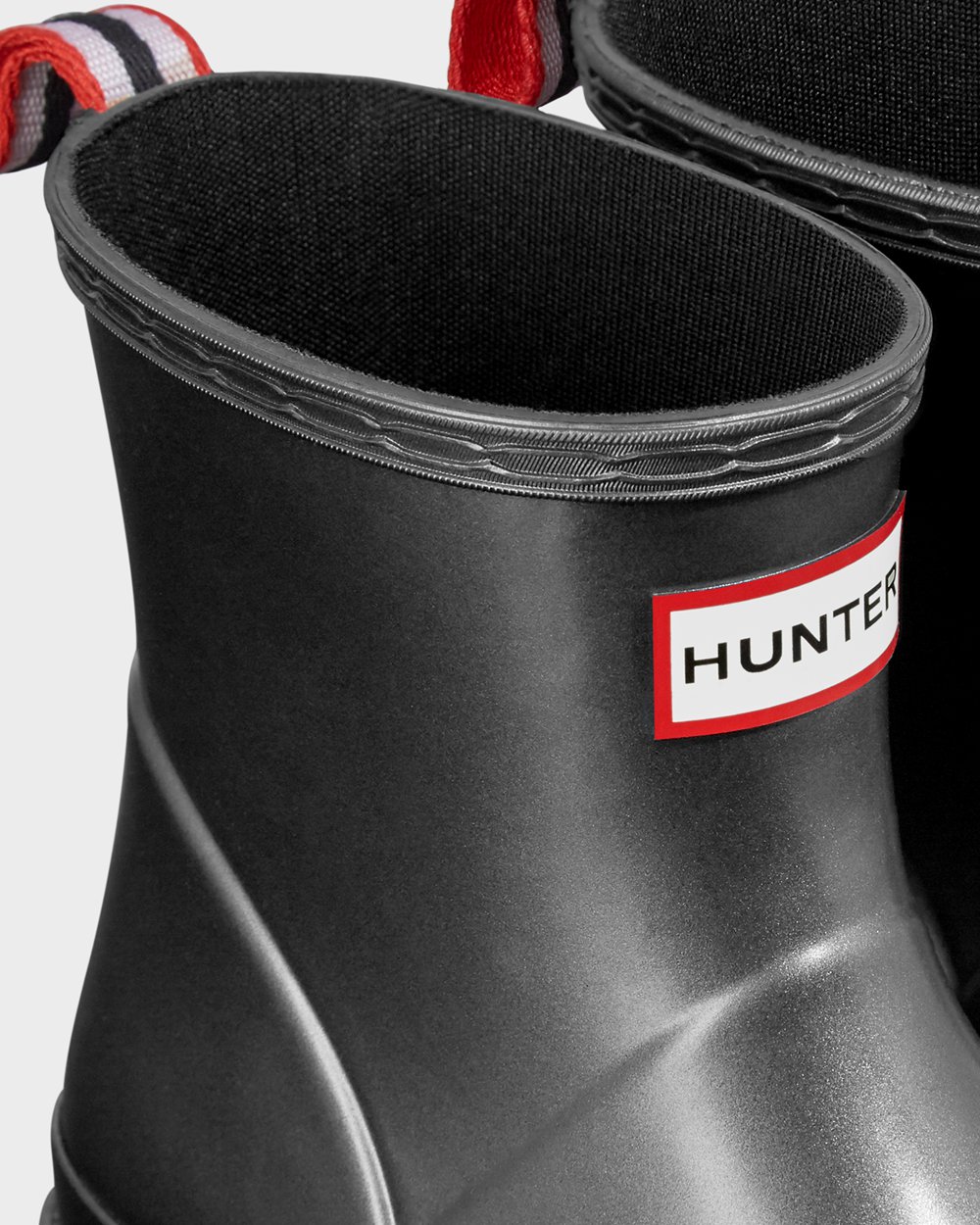 Play Botas Hunter Mujer - Original Short Pearlized Rain - Negros - ALBTRVJ-49